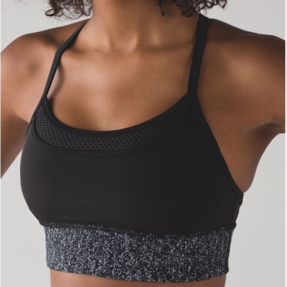 Lululemon Fit Physique Sports Bra Mesh Black SZ 6